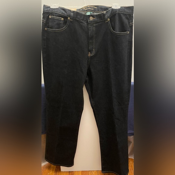 Lauren Jeans Co. R. Lauren Classic Boot Cut Stretch. Dark Wash .Size 16 X 31 NEW - Picture 2 of 14